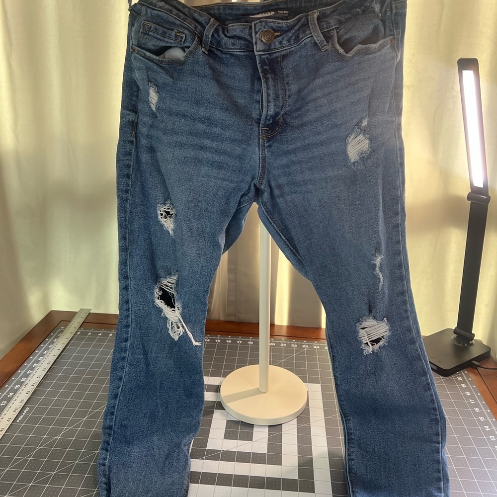 Old Navy Distressed Blue Jeans